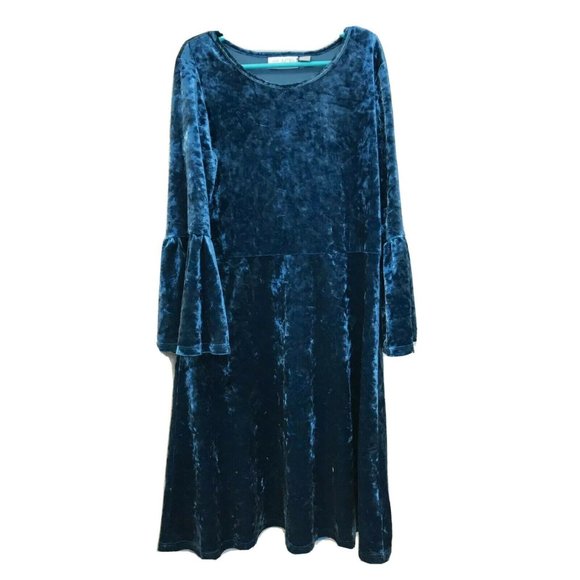 Place Crushed Velvet girls dress XL 14 pullover